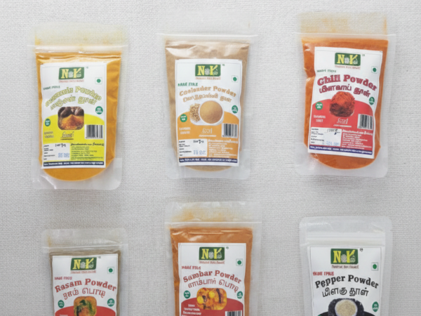 Spice Powders, Sambar & Rasam powder 6 No's of Combo Pack